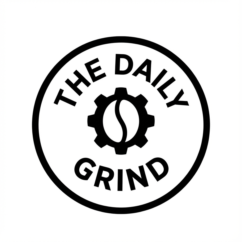 'The Daily Grind'라는 커피숍의 현대적이고 미니멀한 로고를 만들어 줘.