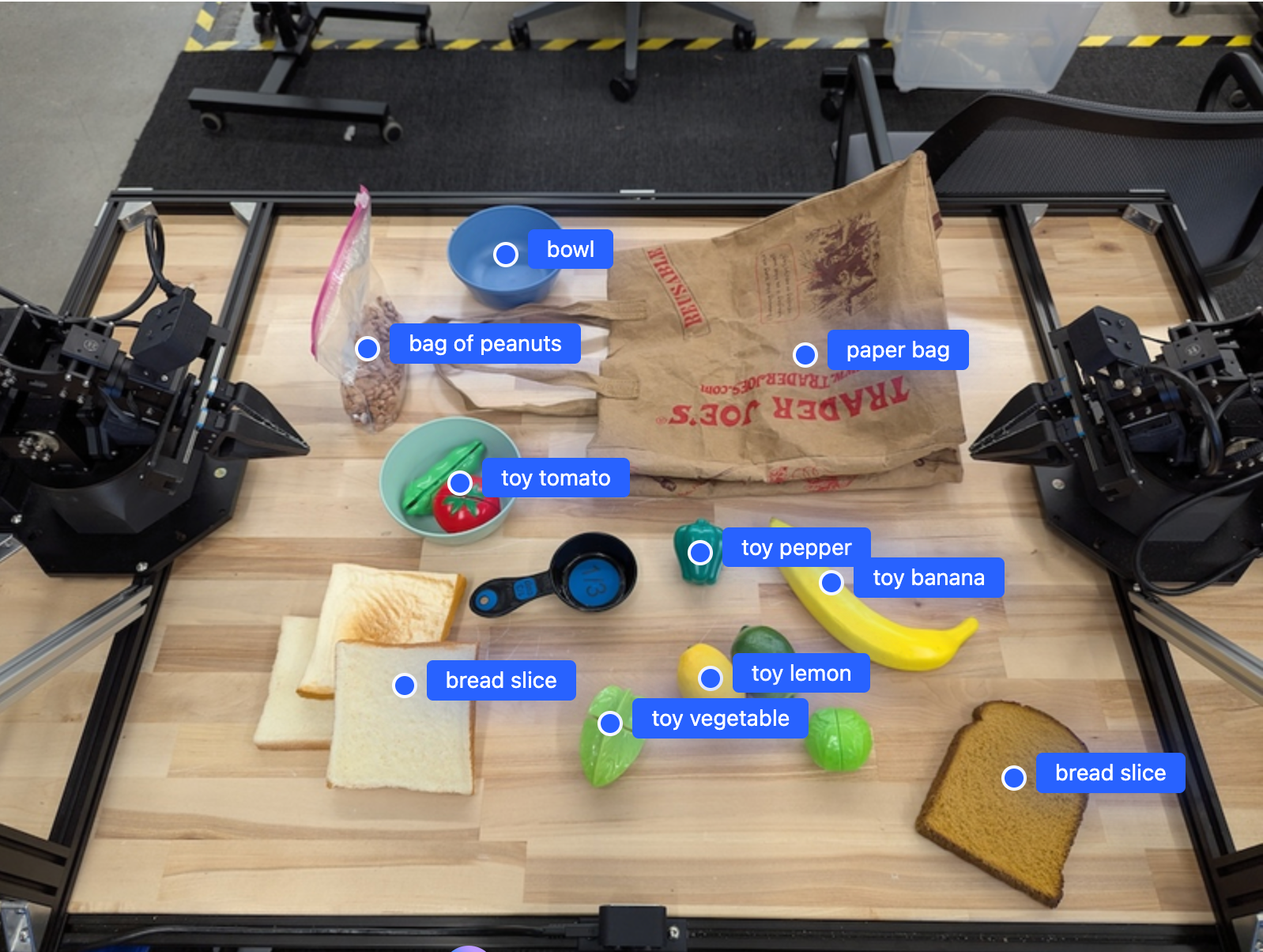 显示图片中对象点的示例